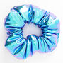 Medium Puffy Metallic Mermaid Hair Scrunchie - Lilac Purple,