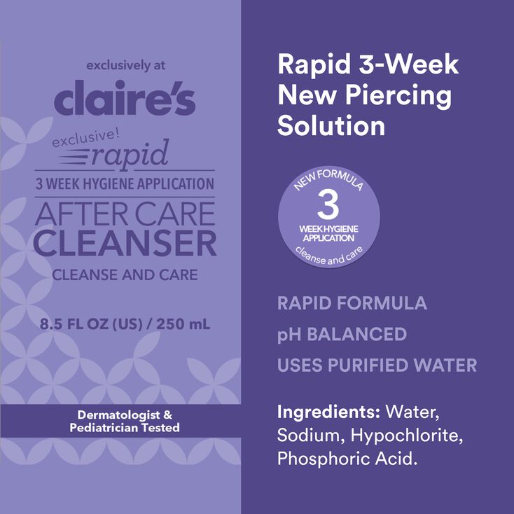 Ear Piercing Rapid&trade; 3 Week After Care Cleanser,