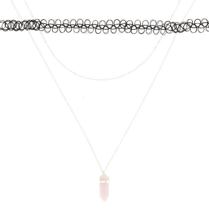 Marble Stone Necklaces - Pink, 2 Pack,