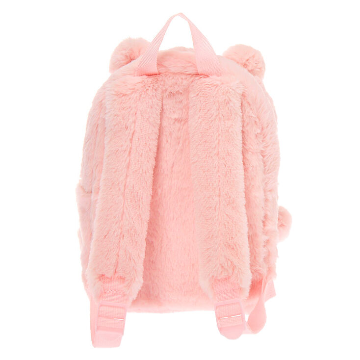 Pink Bear Furry Backpack,