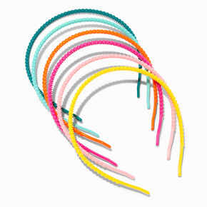 Claire&#39;s Club Beaded Plastic Headbands - 6 Pack,