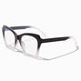 Solar Blue Light Reducing Black &amp; White Ombre Clear Lens Frames,