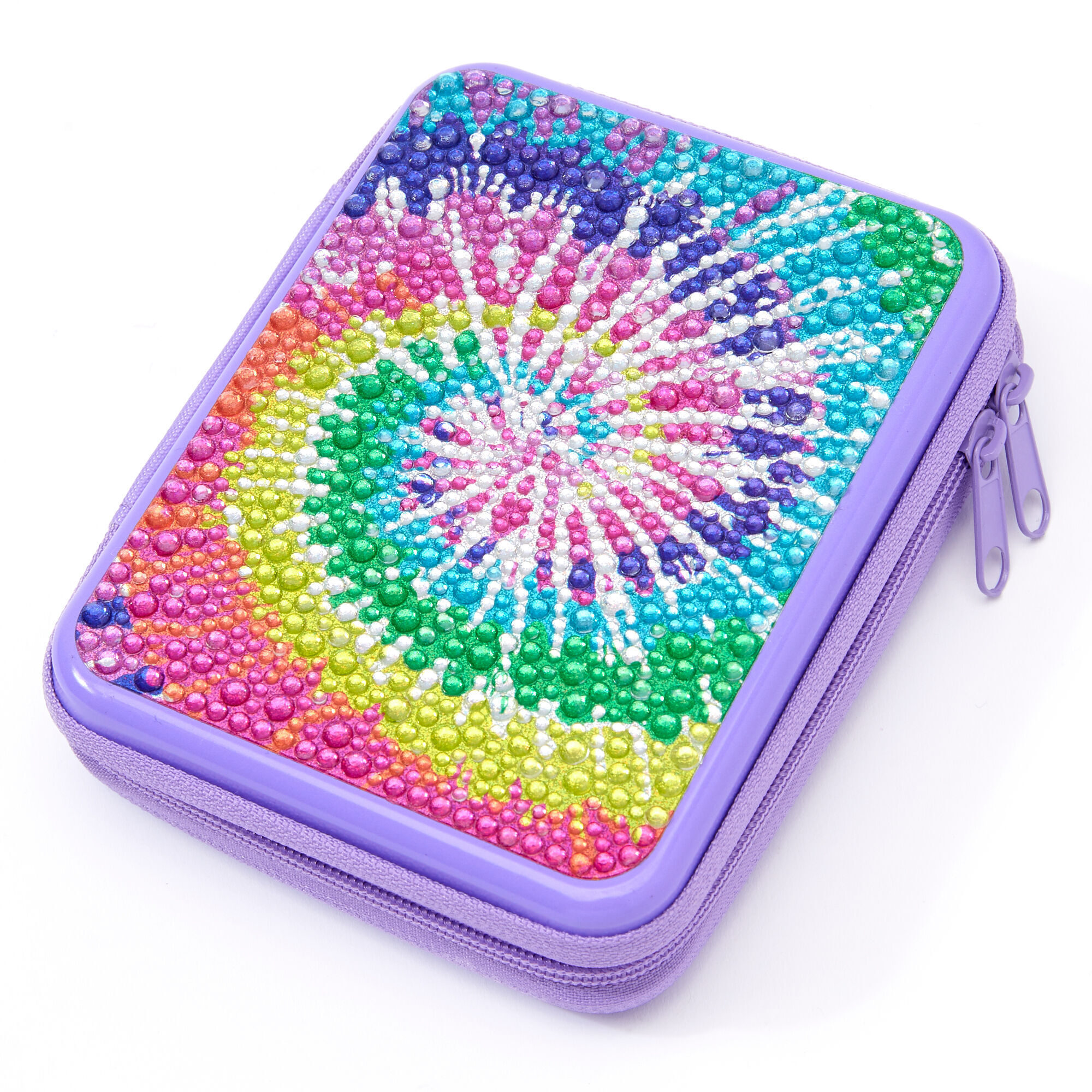 Palette de maquillage bling bling tie dye arc-en-ciel - Violet,