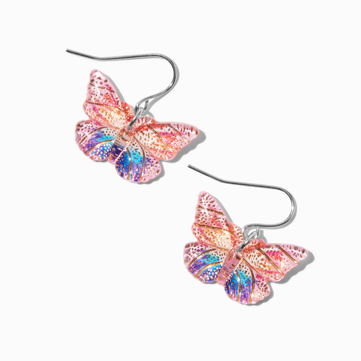 Rainbow Butterfly 0.5&quot; Drop Earrings,