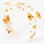 Sunflower Knotted Bow Headband - White,