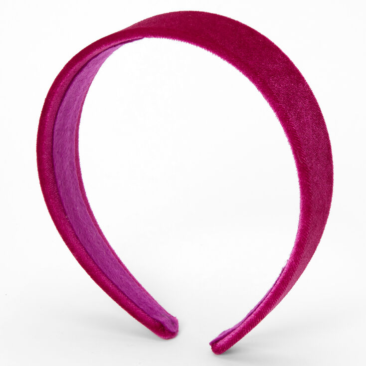 Velvet Flat Wide Headband - Orchid,