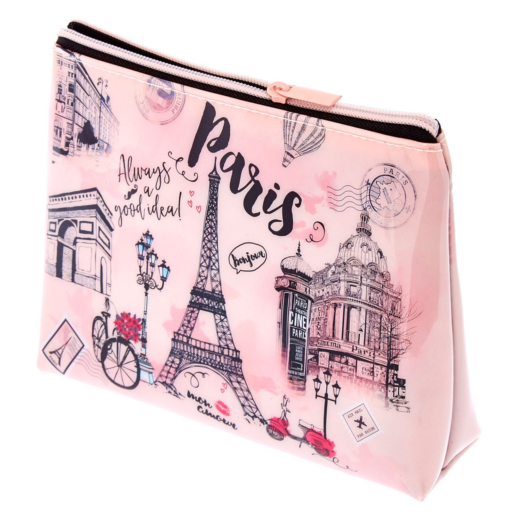 Paris Illustrated Makeup Bag | Claire's