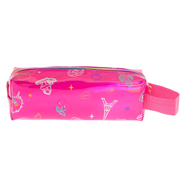 Claire's Trousse rose avec croquis holographique