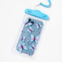 Butterfly Print Water Resistant Clear Phone Pouch With Lanyard,