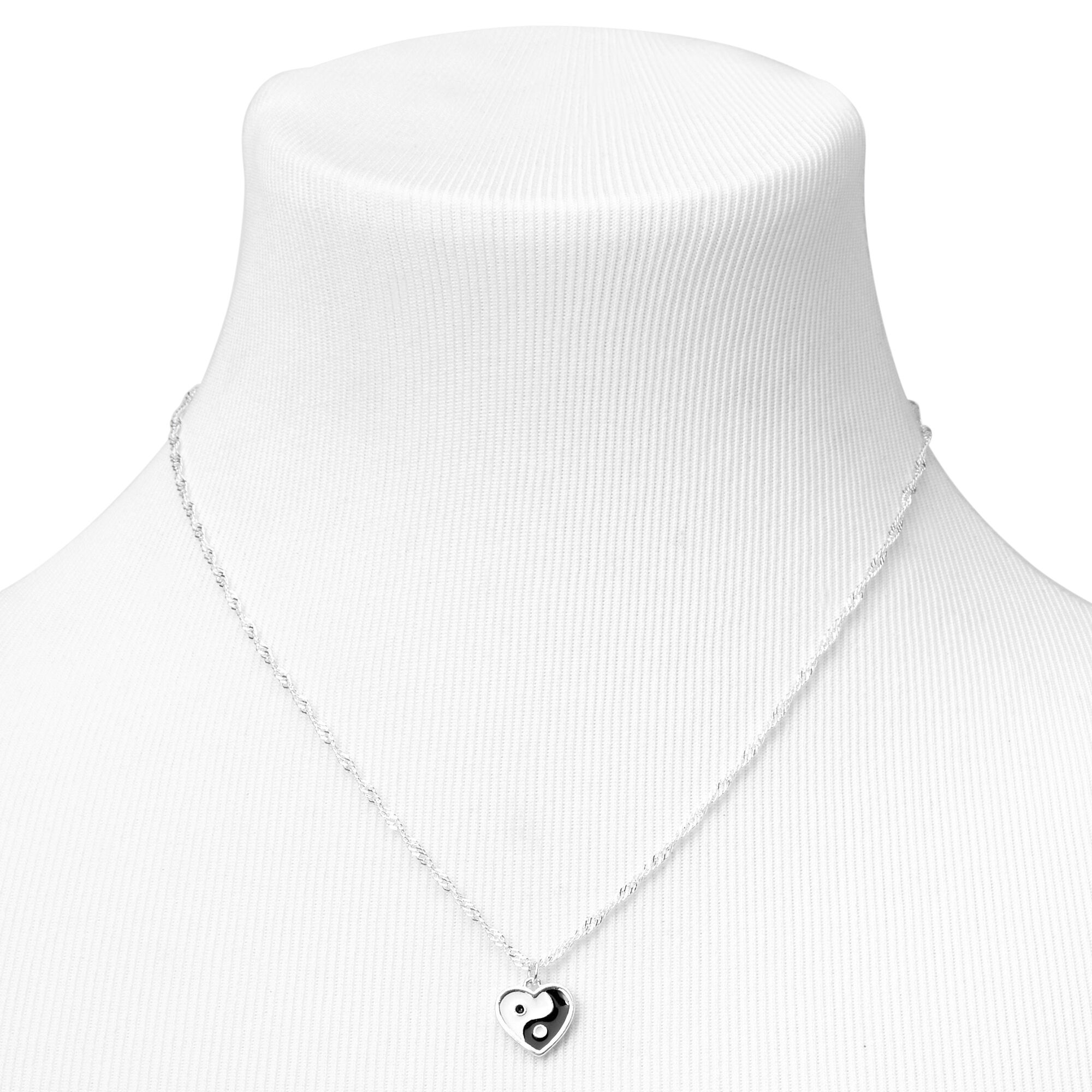 Silver Yin Yang Heart Jewellery Set - 2 Pack,