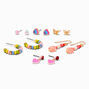 Boucles d&#39;oreilles perl&eacute;es c&oelig;ur - Lot de 6,
