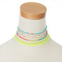 Neon Tropical Choker Necklaces - 5 Pack,