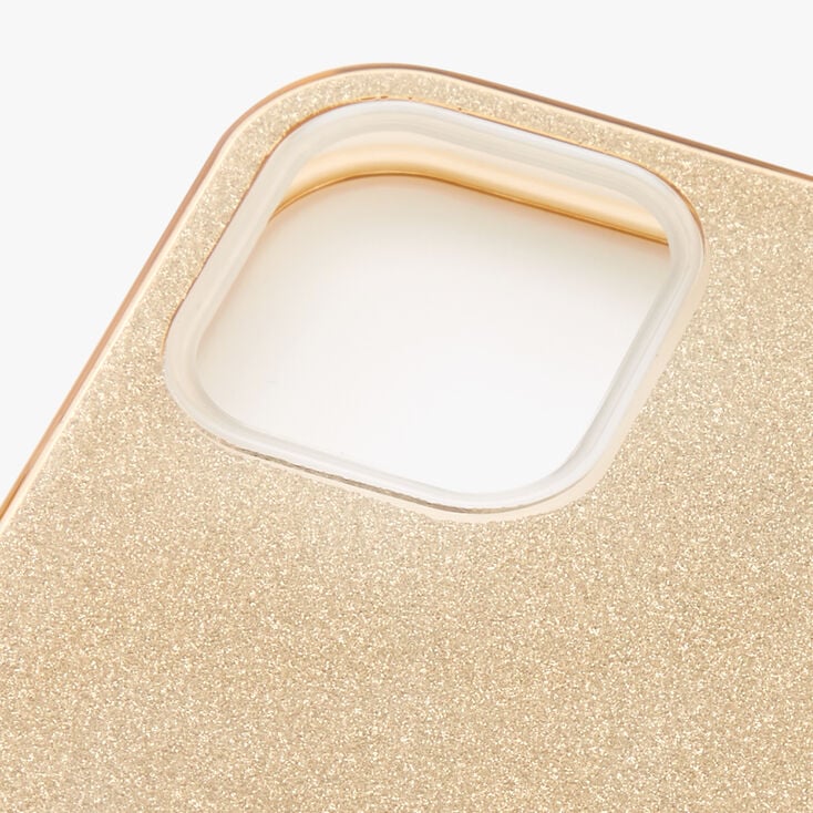 Gold Glitter Protective Phone Case - Fits iPhone&reg; 12/12 Pro,