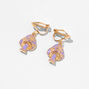Purple Mushroom 1&quot; Clip On Drop Earrings,