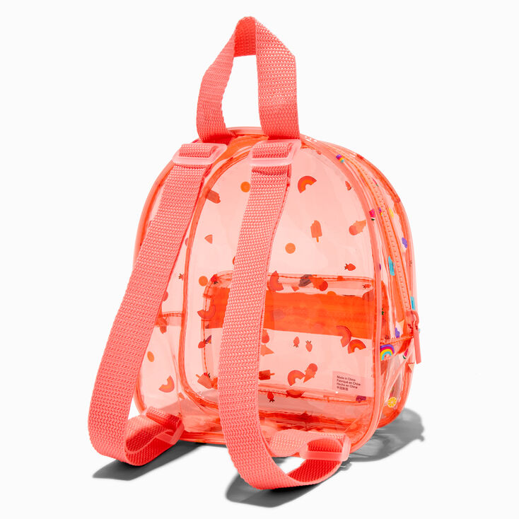 Claire&#39;s Club Summer Print Orange Mini Backpack,