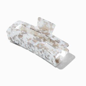 Gray Tortoiseshell Large Rectangular Hair Claw,