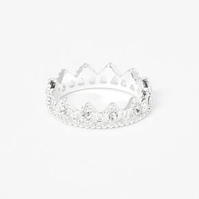 Silver Petal Crown Ring,