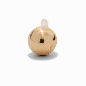 9ct Gold Plated 3mm Single Ball Stud Ear Piercing Kit with After Care Lotion,