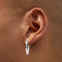 Silver 25MM Flat Hoop Earrings,