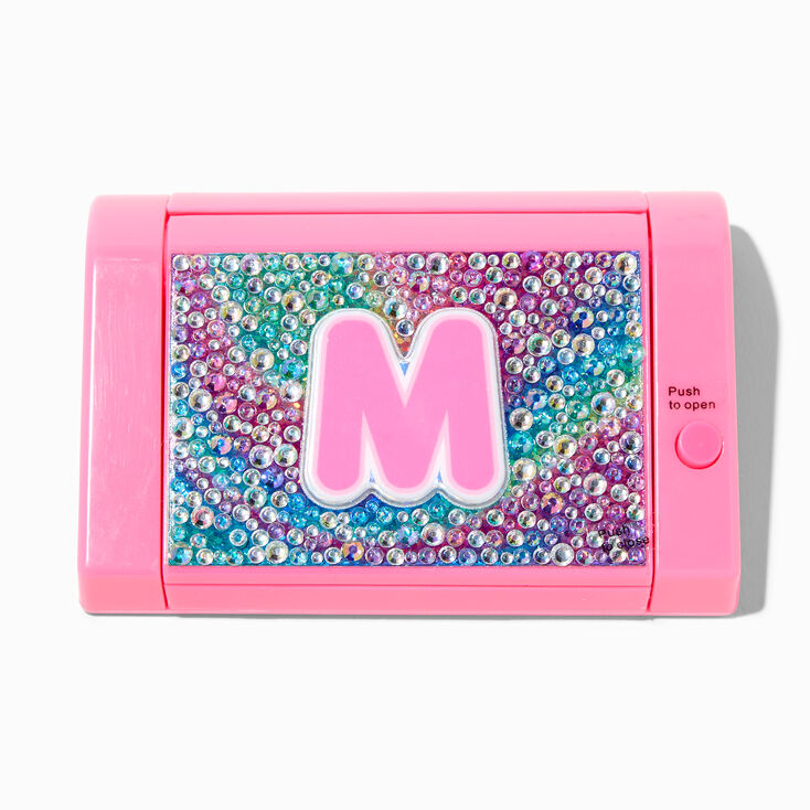Pink Initial Bling Mechanical Lip Gloss Set - M,