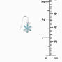 Glittery Snowflake Drop Earrings - 3 Pack,