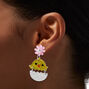 Easter Glittery Chicks 1.5&quot; Drop Earrings,