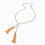 Gold Tassel Y-Neck Chain Necklace,