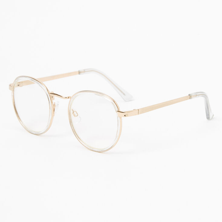 Gold Round Clear Lens Frames,