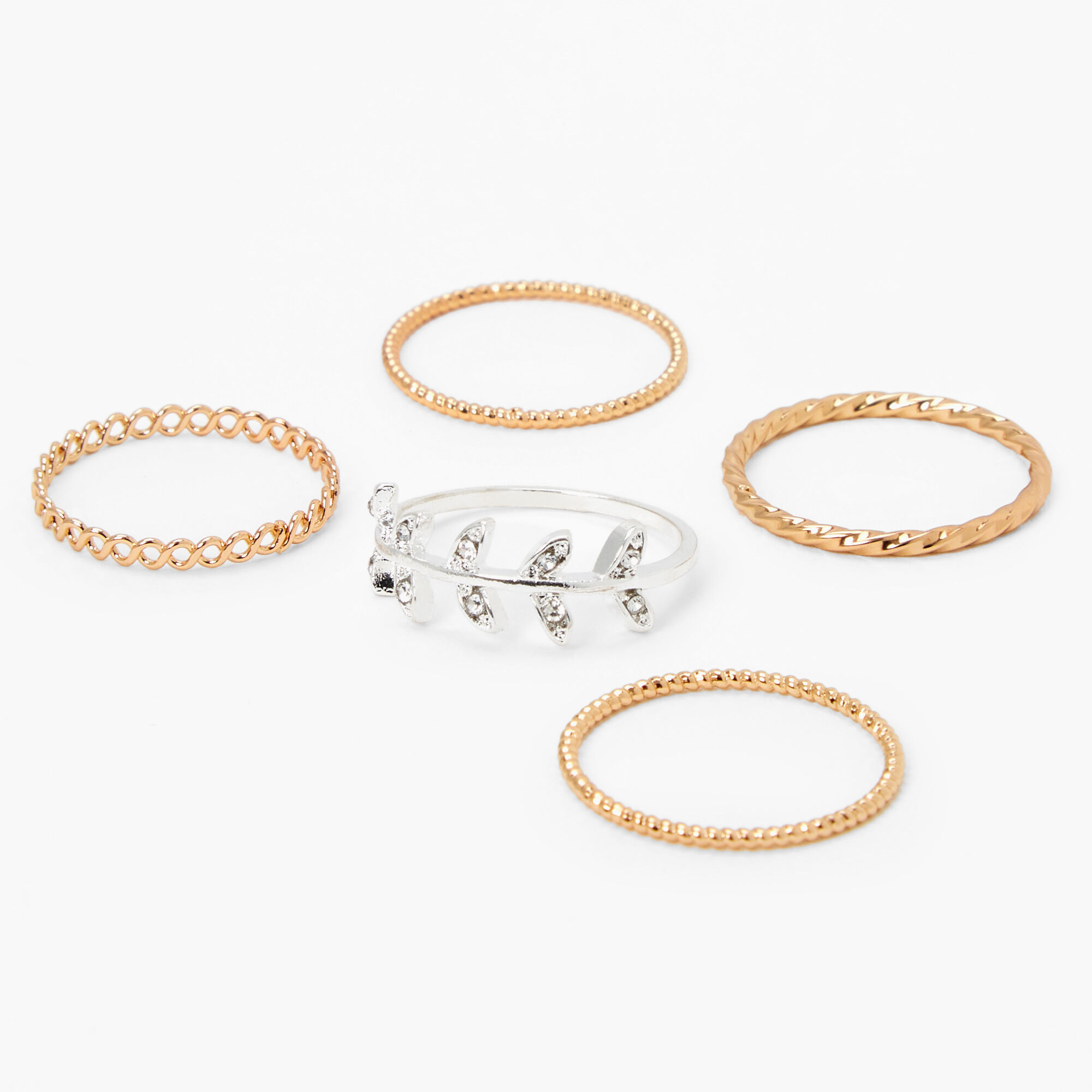 Assorted High-Polish Ring Set