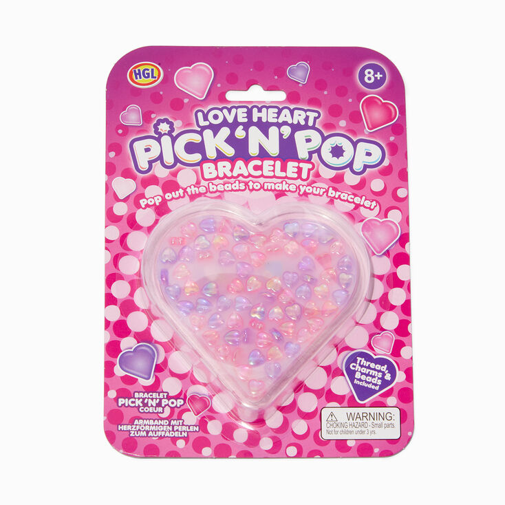Love Heart Pick &#39;N&#39; Pop Bracelet - Styles Vary,