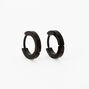 Black Titanium 7mm Mini Clicker Hoop Earrings,