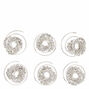 Twisted Glass Rhinestone Hair Spinners - 6 Pack,