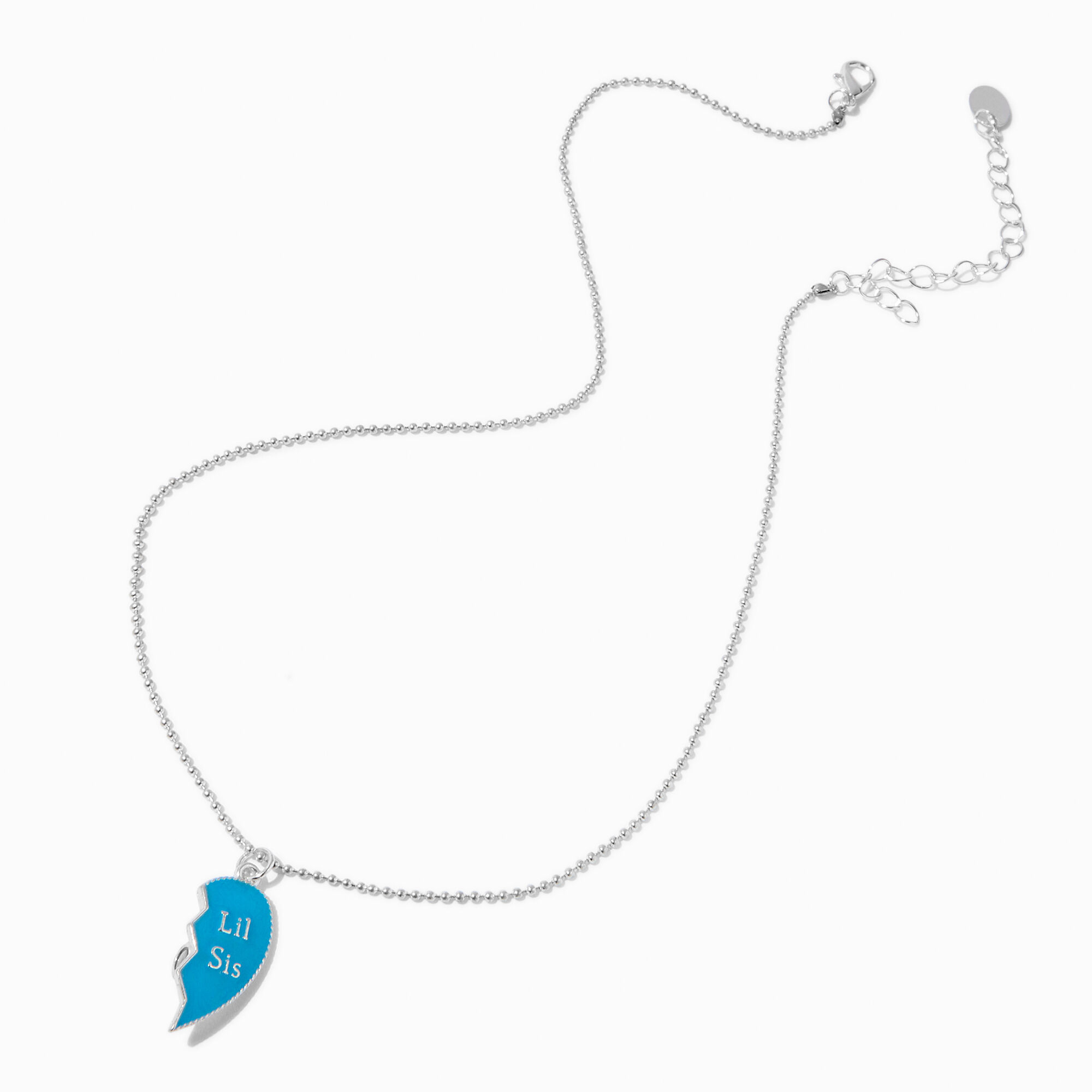 Best Friends Big & Lil Sis Split Heart Pendant Necklaces - 2 Pack,