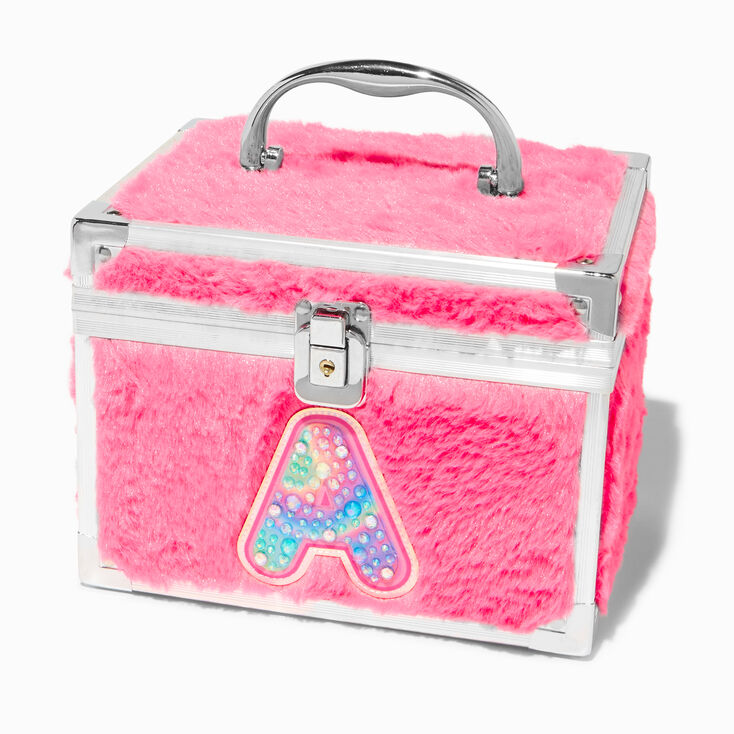 Bejeweled Initial Fuzzy Lock Box - A,
