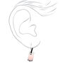 Silver-tone 1&quot; Bubble Tea Drop Earrings - Light Pink,