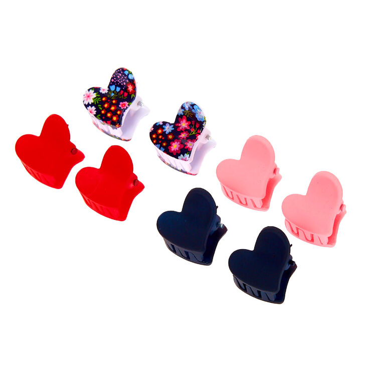 Claire's Pinces à cheveux cœur mates Club Claire's - Lot de 8