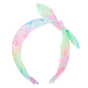 Pastel Tie Dye Knotted Bow Headband,