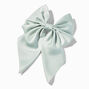 Sage Green Satin Bow Barrette Hair Clip,