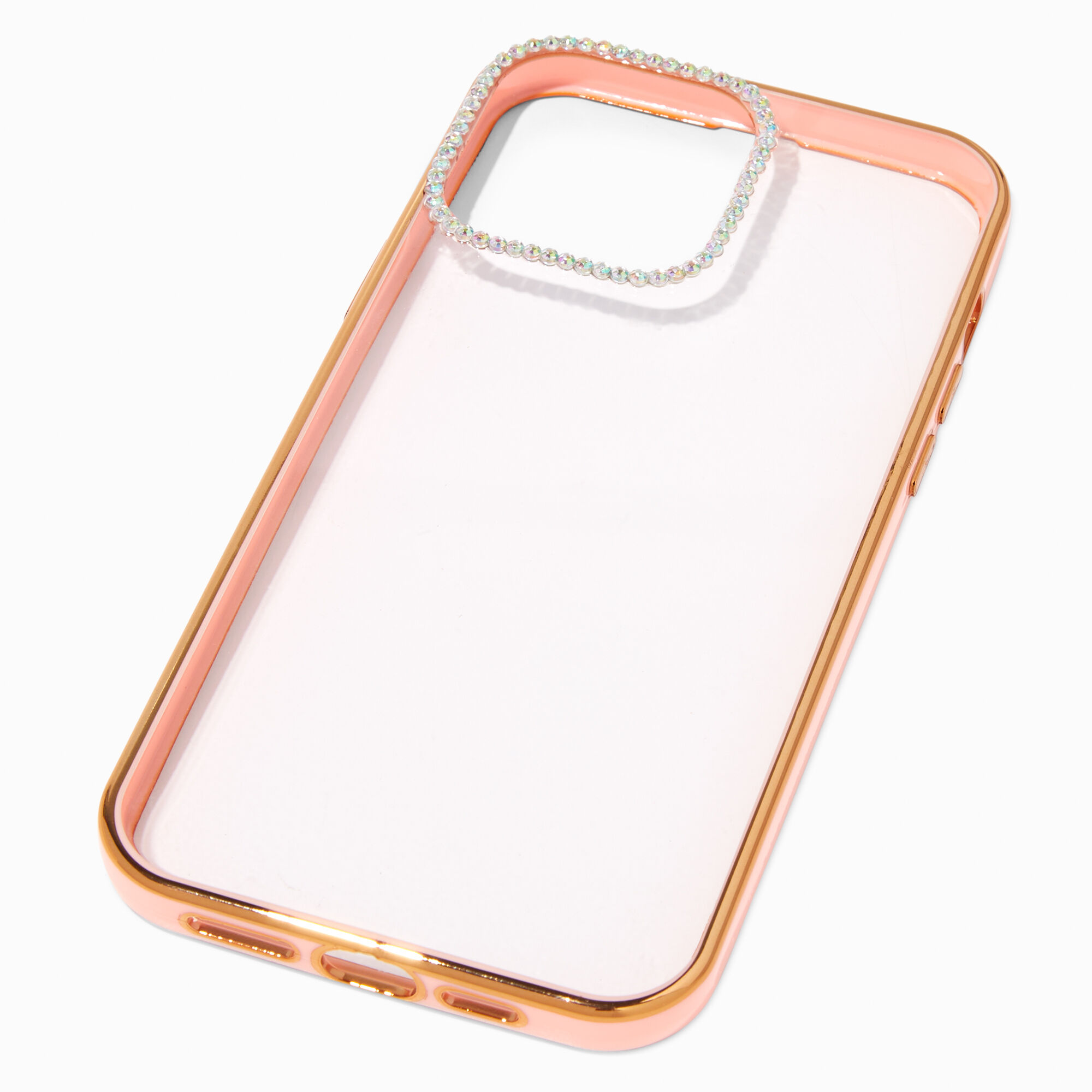 View Claires Embellished Clearblush Phone Case Fits Iphone 13 Pro Max Pink information