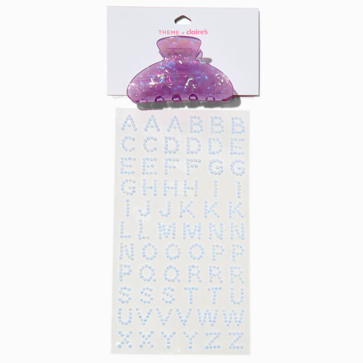 T H E M E x Claire&#39;s Purple DIY Hair Claw,