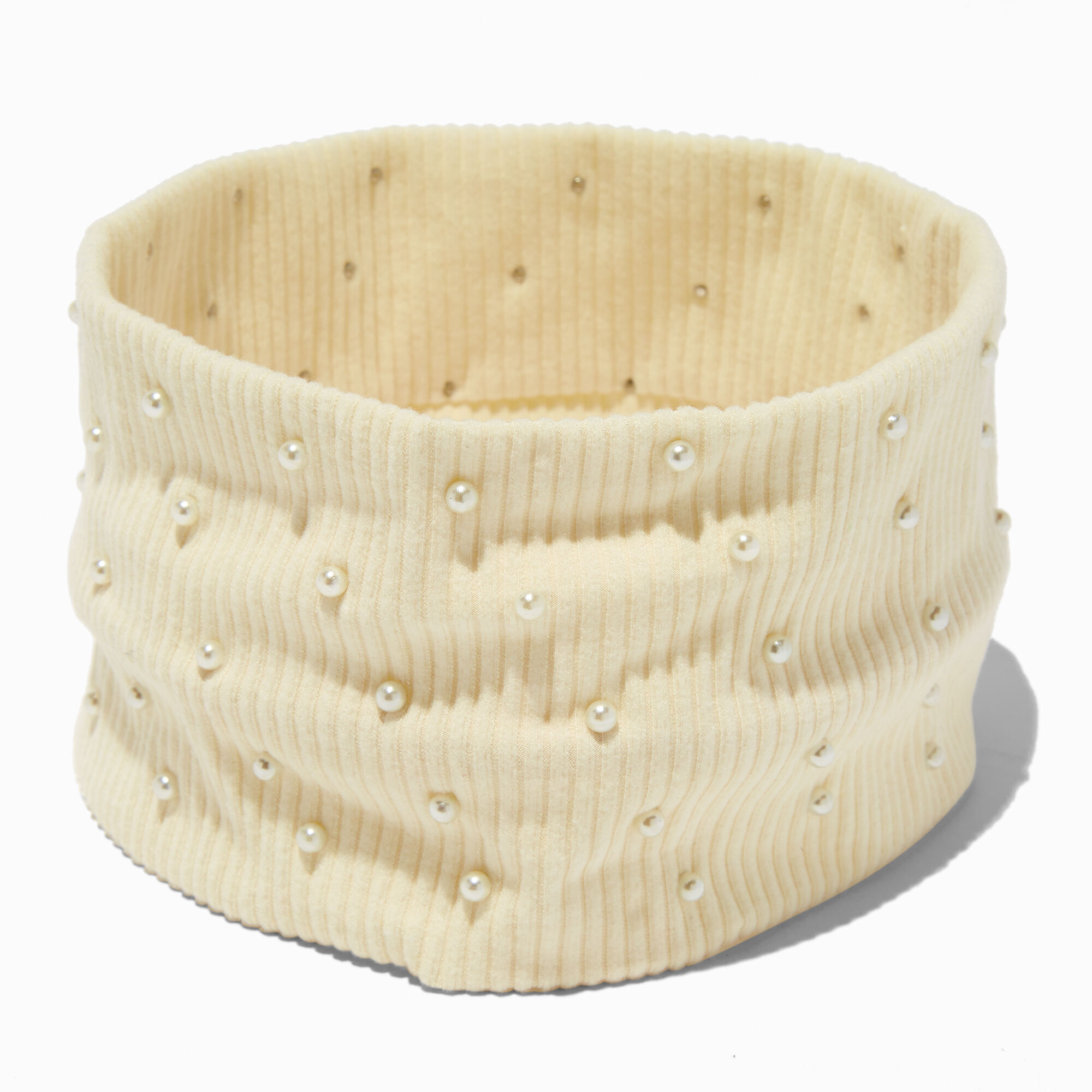 Ivory Pearl Sweater Knit Headwrap,