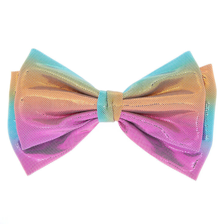 Anodized Metallic Hair Bow Clip - Pastel,