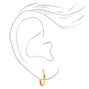 Gold 10MM Textured Hoop Earrings - 6 Pack,