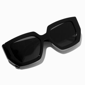 Chunky Black Geometric Sunglasses,