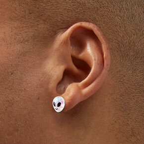 Iridescent Alien Stud Earrings,