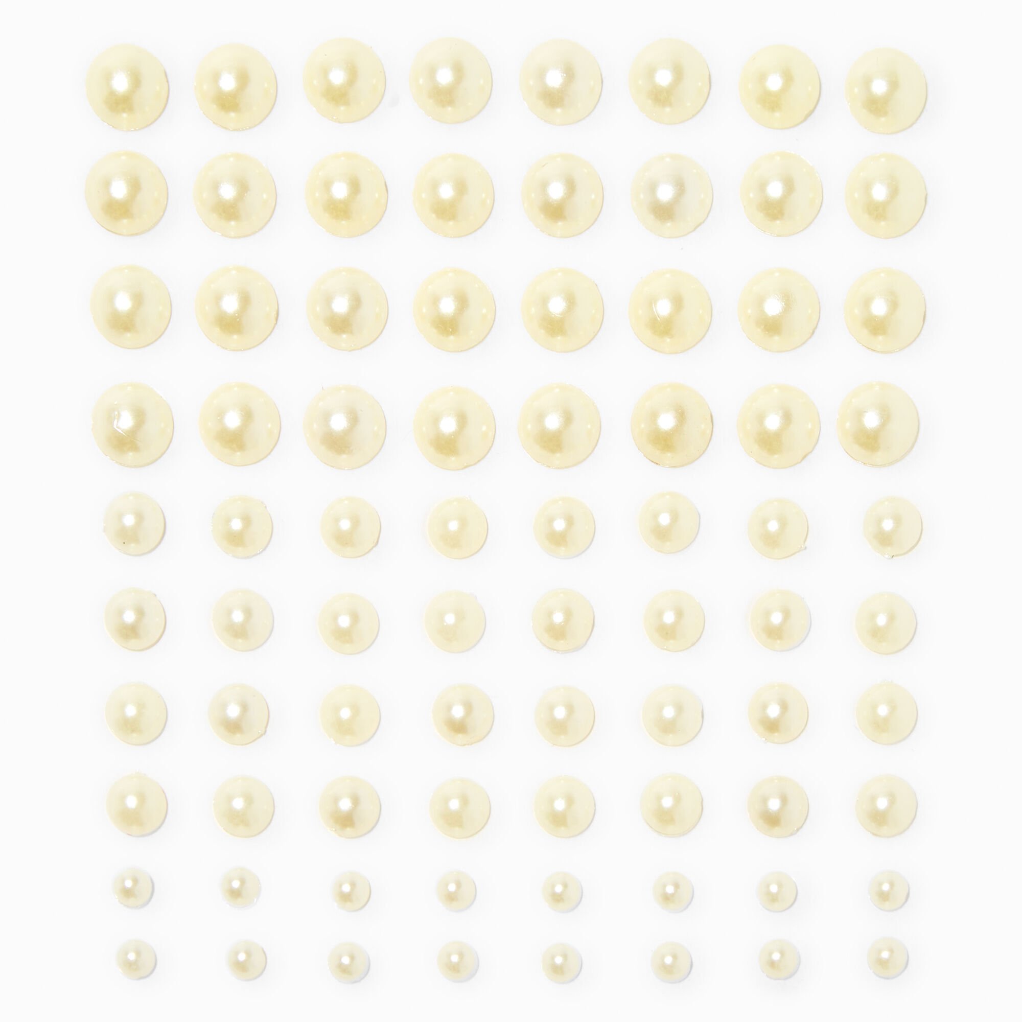 White Pearl Hair Gems - 80 Pack,