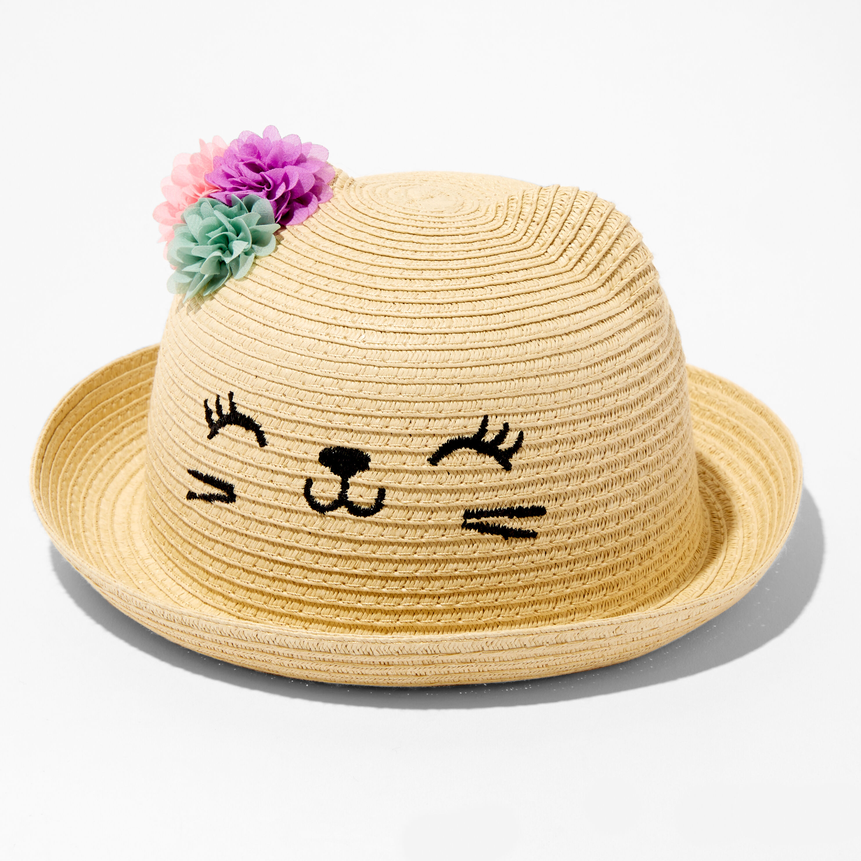Claire's Club Straw Bowler Hat,