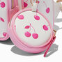 Pink Cherry White Quilted Mini Backpack,