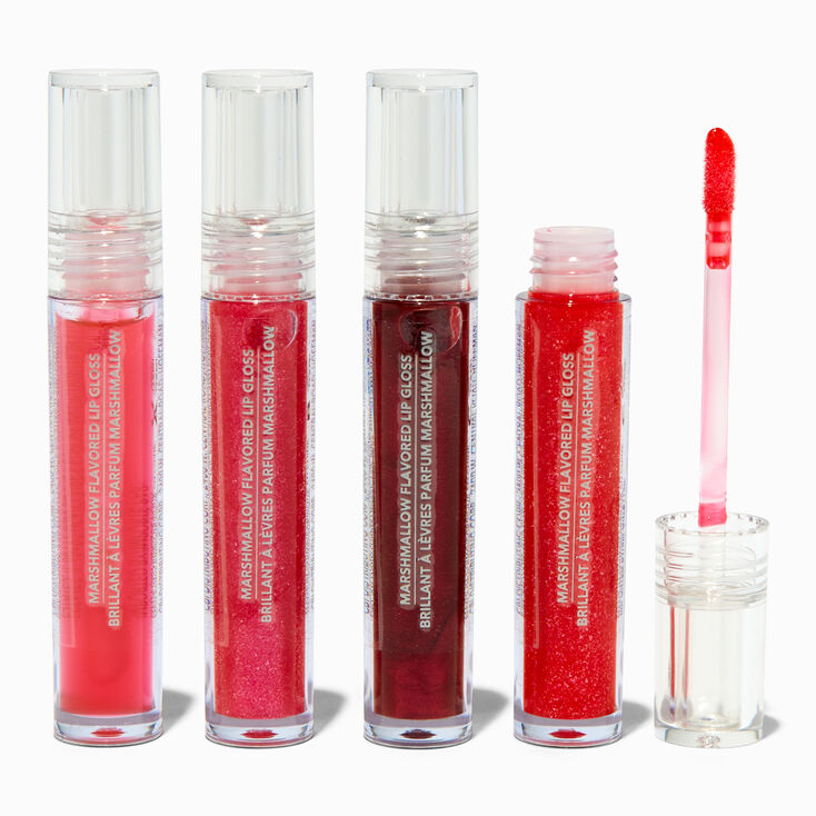 Red Glitter Lip Gloss Set - 4 Pack