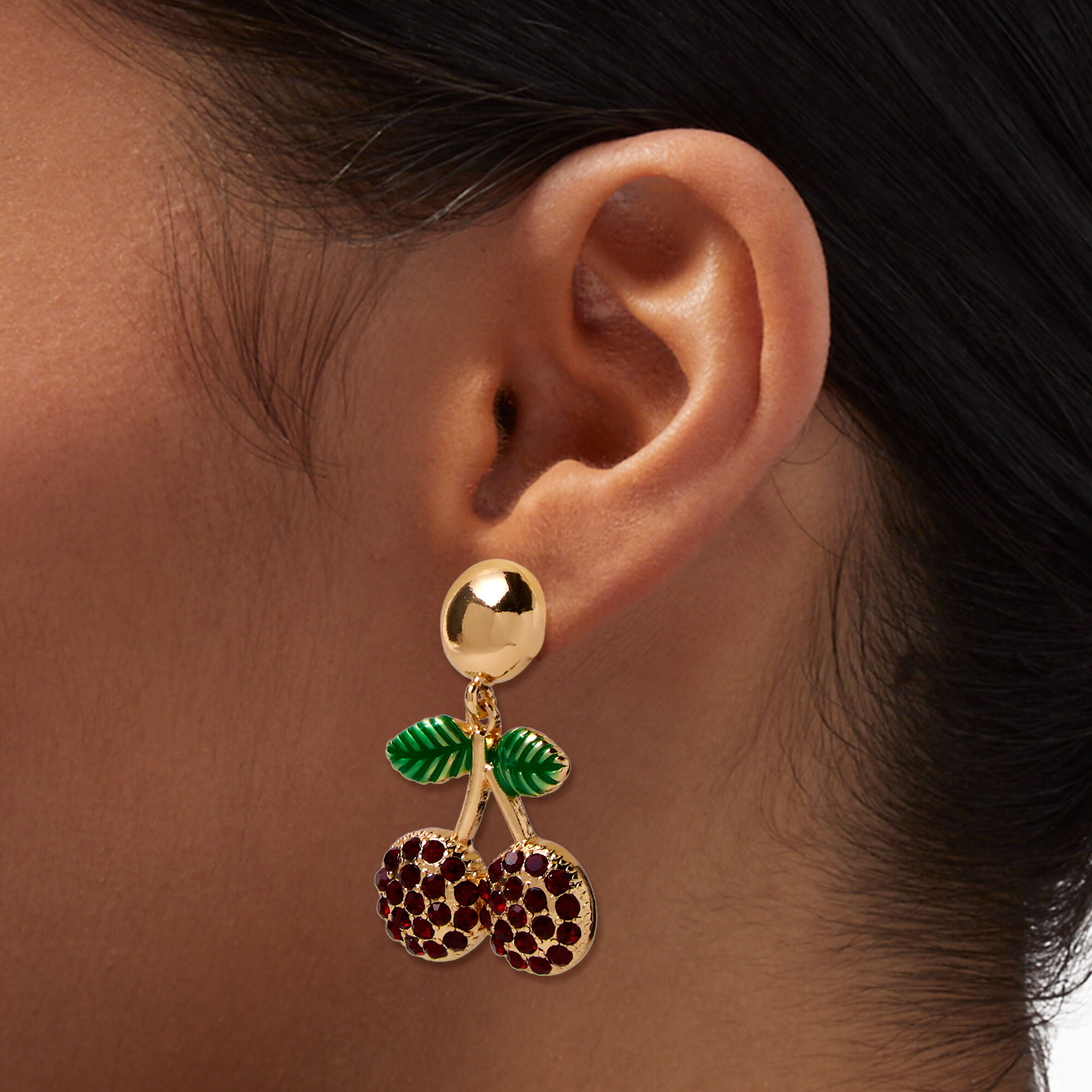Cherry earrings claire's hotsell